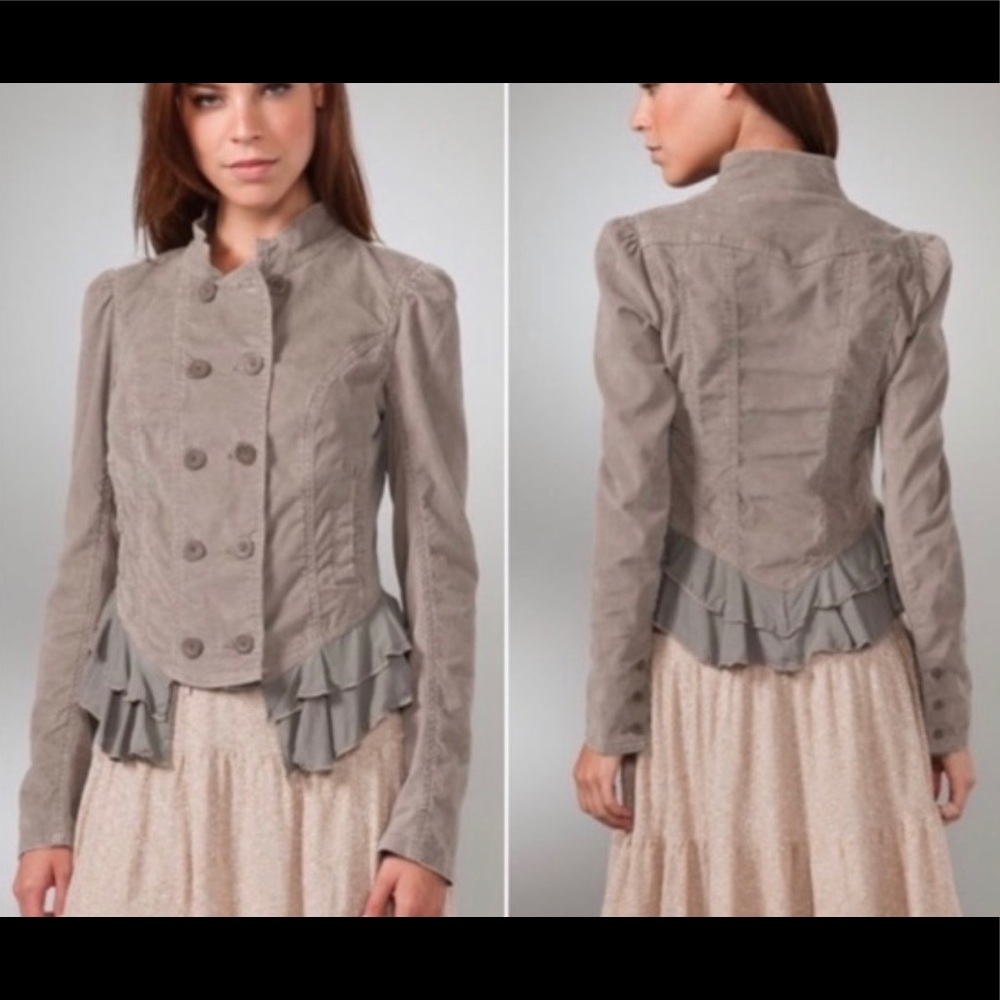 Free People Grey Corduroy Jacket